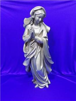 Große Betende Heilige Maria Skulptur Bronze stehend Statue Sakral Figur 20.JHD