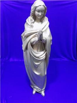 Große Sakrale Betende Heilige Maria Skulptur Bronze stehend Statue Figur 20.JHD