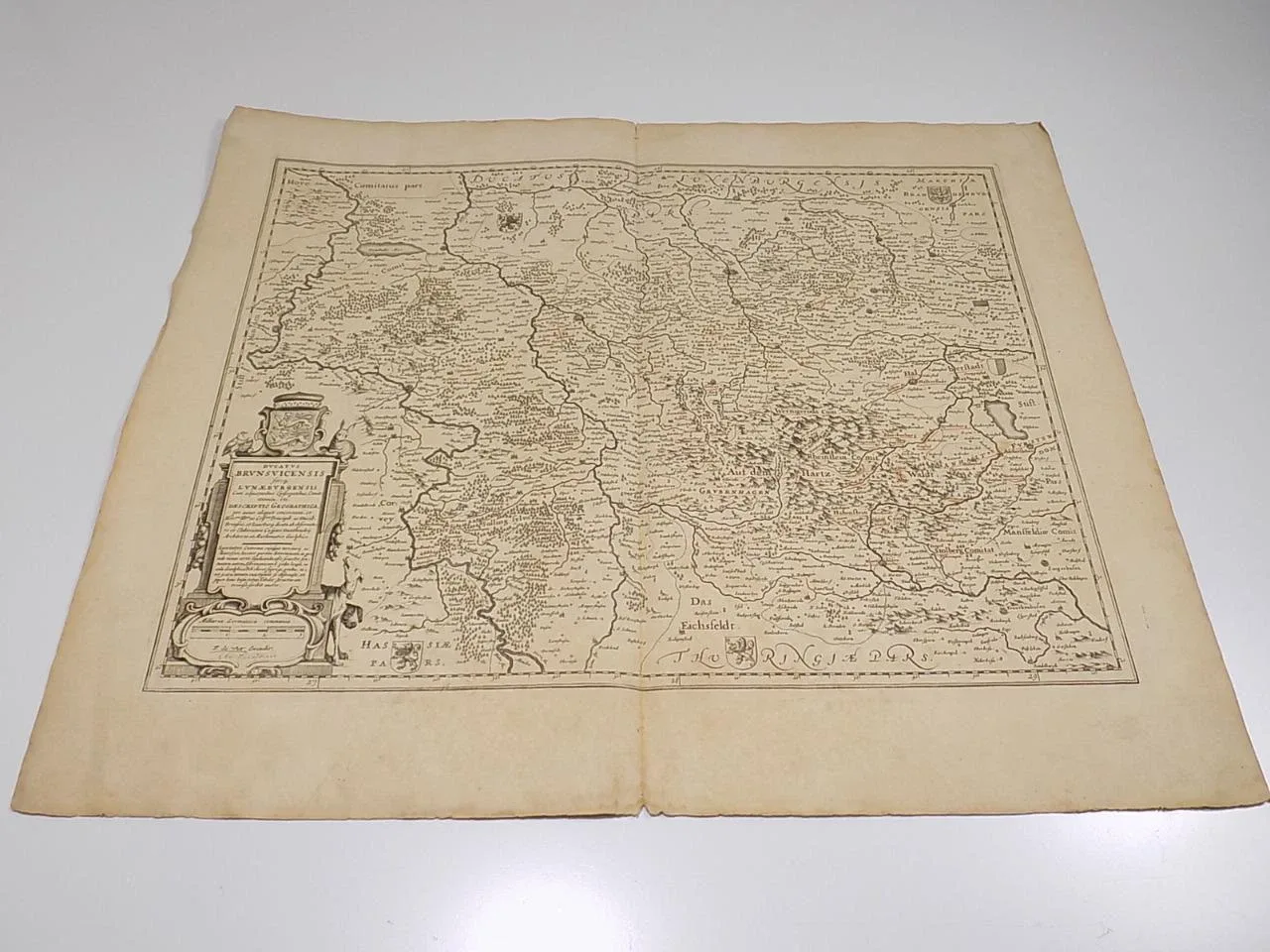 Kupferstich Landkarte militaria Germanica communia Ducatus Brunsvicensis 17.Jhd