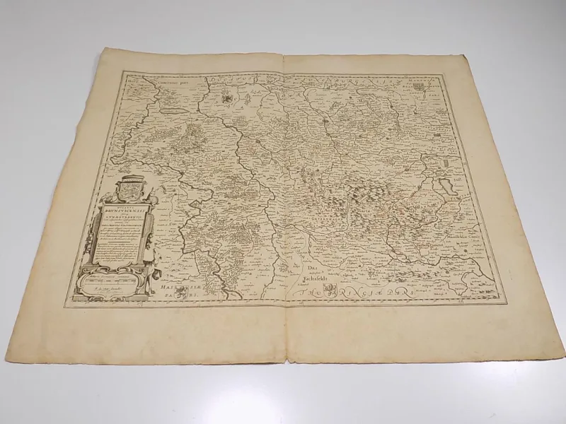 Kupferstich Landkarte militaria Germanica communia Ducatus Brunsvicensis 17.Jhd