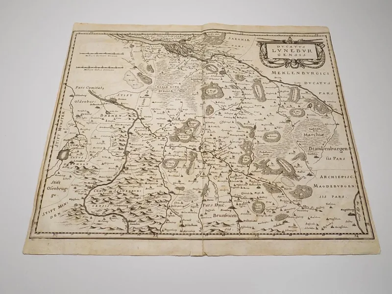 Kupferstich Landkarte militaria Germanica communia Ducatus Luneburgensis 17.Jhd
