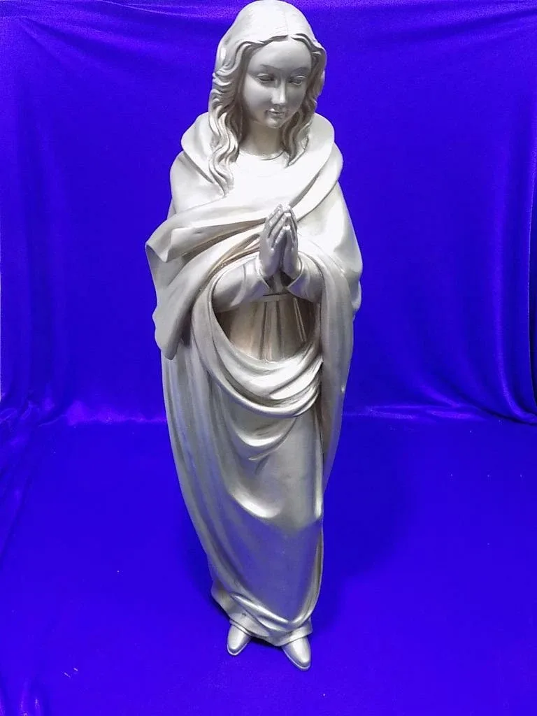 Große Sakrale Betende Heilige Maria Skulptur Bronze stehend Statue Figur 20.Jhd