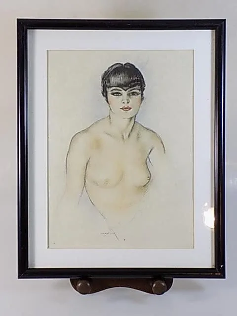 Art Nouveau original Edouard Chimot 1880-1959 Farblithographie Akt Nude 20.Jhd