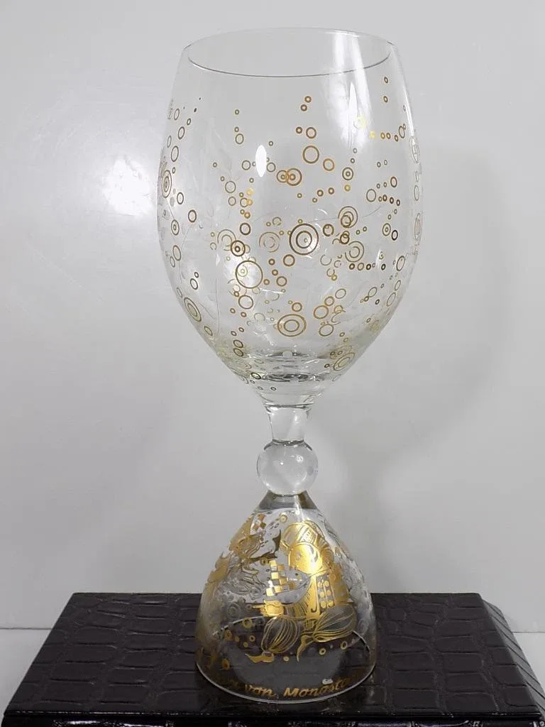 Großer Weinpokal Zauberflöte Pamina Bjorn Wiinblad Rosenthal Gold Edition Glas