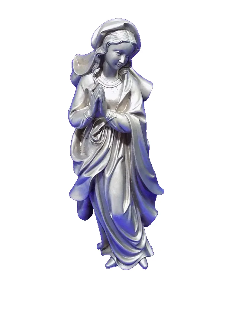 Große Betende Heilige Maria Skulptur Bronze stehend Statue Sakral Figur 20.Jhd