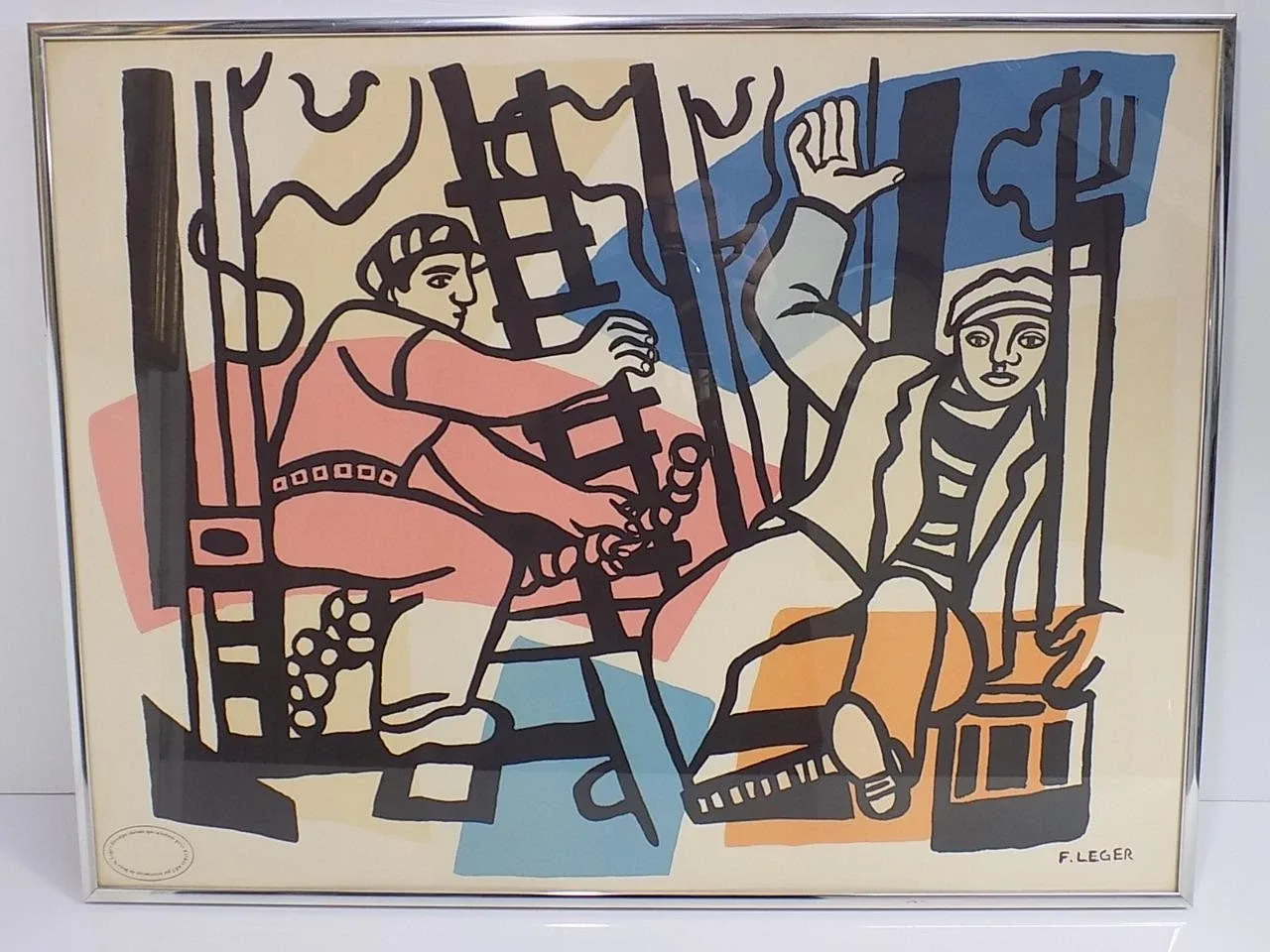 Original Fernand Léger Les Constructeurs Lithographie Modern Frankreich