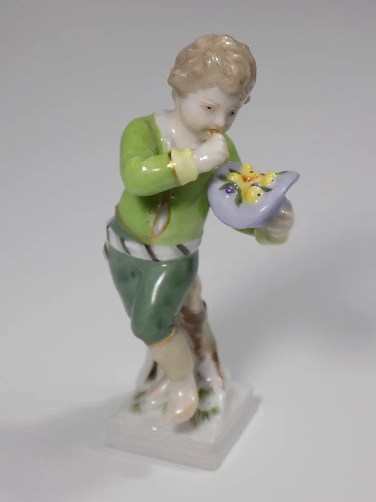 KPM Berlin Monatsfigur September Sternzeichen Waage Porzellan Farbig Vintage