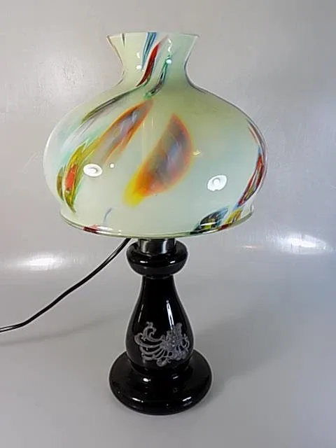 Art Nouveau WMF Ikora Lampe Glasschirm Hyalithglas Metallmontur Bauhaus 20.Jhd