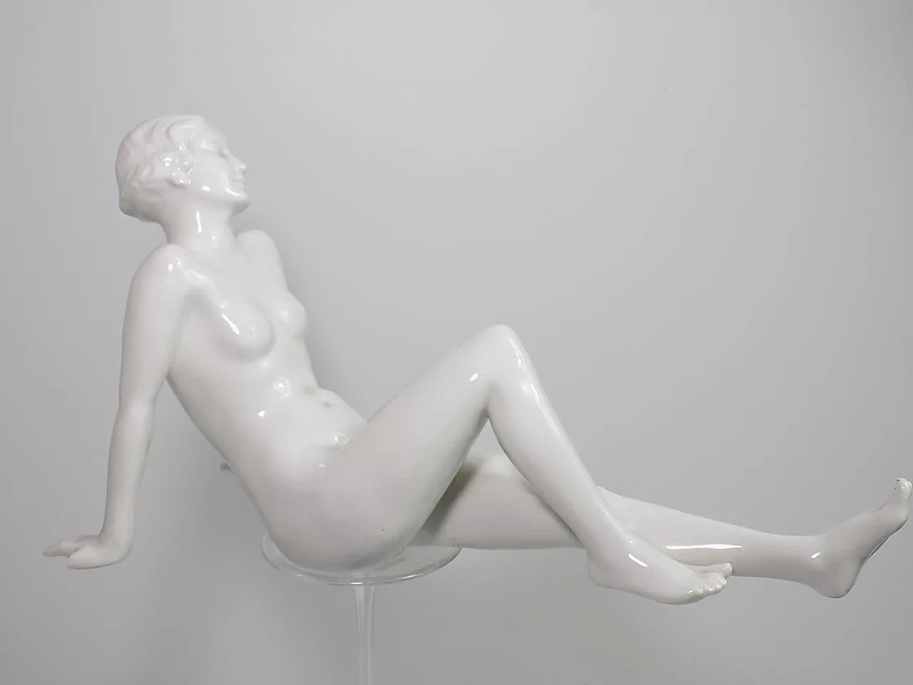 Art Deco Porzellan Figur Rosenthal Germany Weiblicher sitzende Akt Nude 20.Jhd