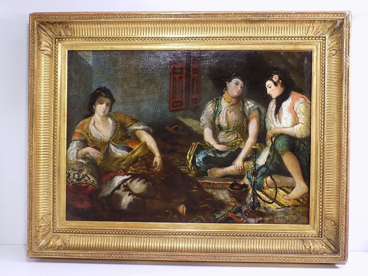 Imposantes Barock Altmeister Ölgemälde Harem Zene Orient Holzrahmen 18.Jhd