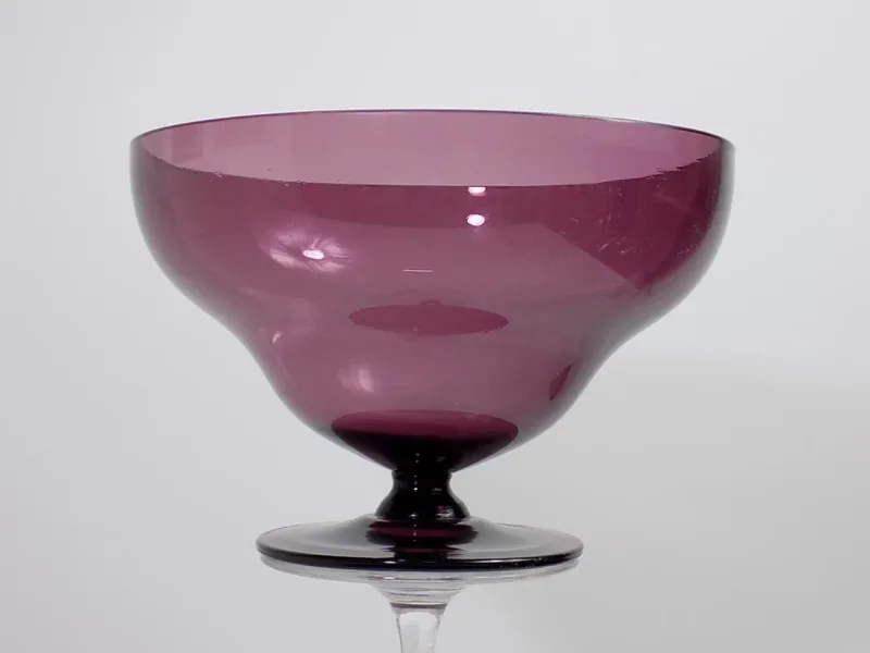 Art Deco Fußschale Signiert Jean Beck München Lila Irisierend Bauhaus Design