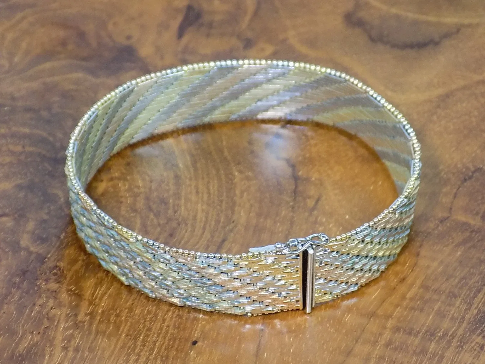 Vintage Designer Milanaise Silberarmband 835er Silber vergoldet Designschmuck