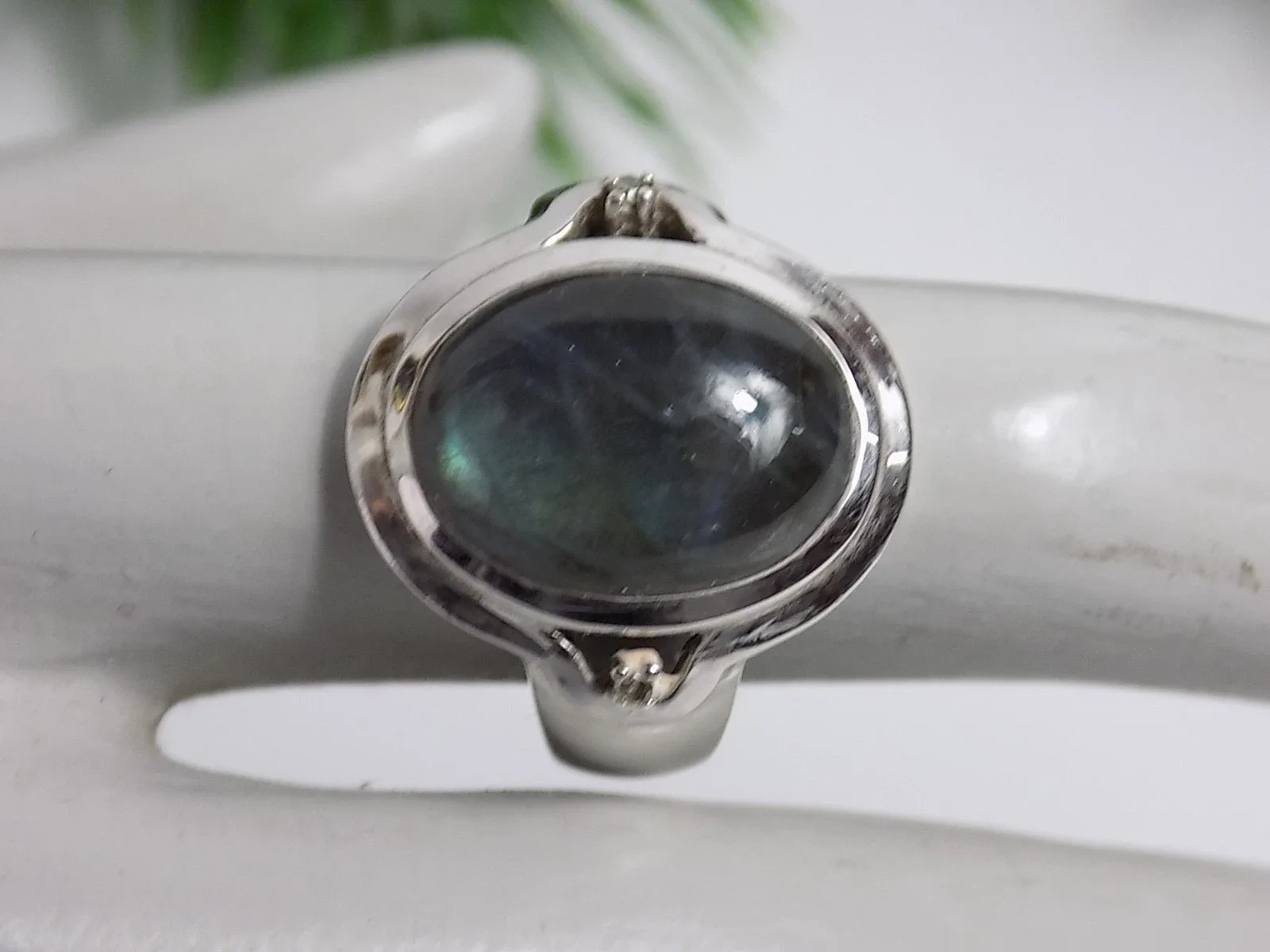 Designer Ring Lapradorit Edelstein 925er Silber Sterling Designschmuck Juwelier