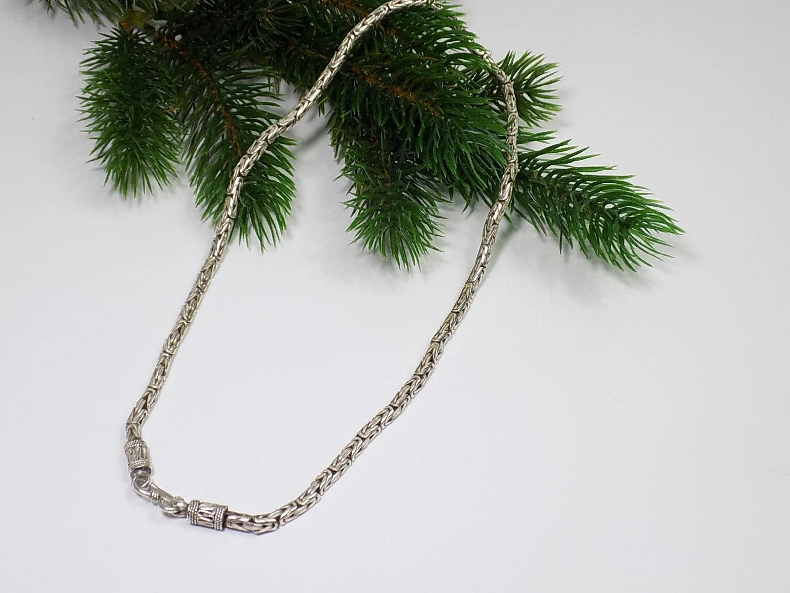 Vintage byzantinische Halskette Königskette 925er Silber Designschmuck unisex