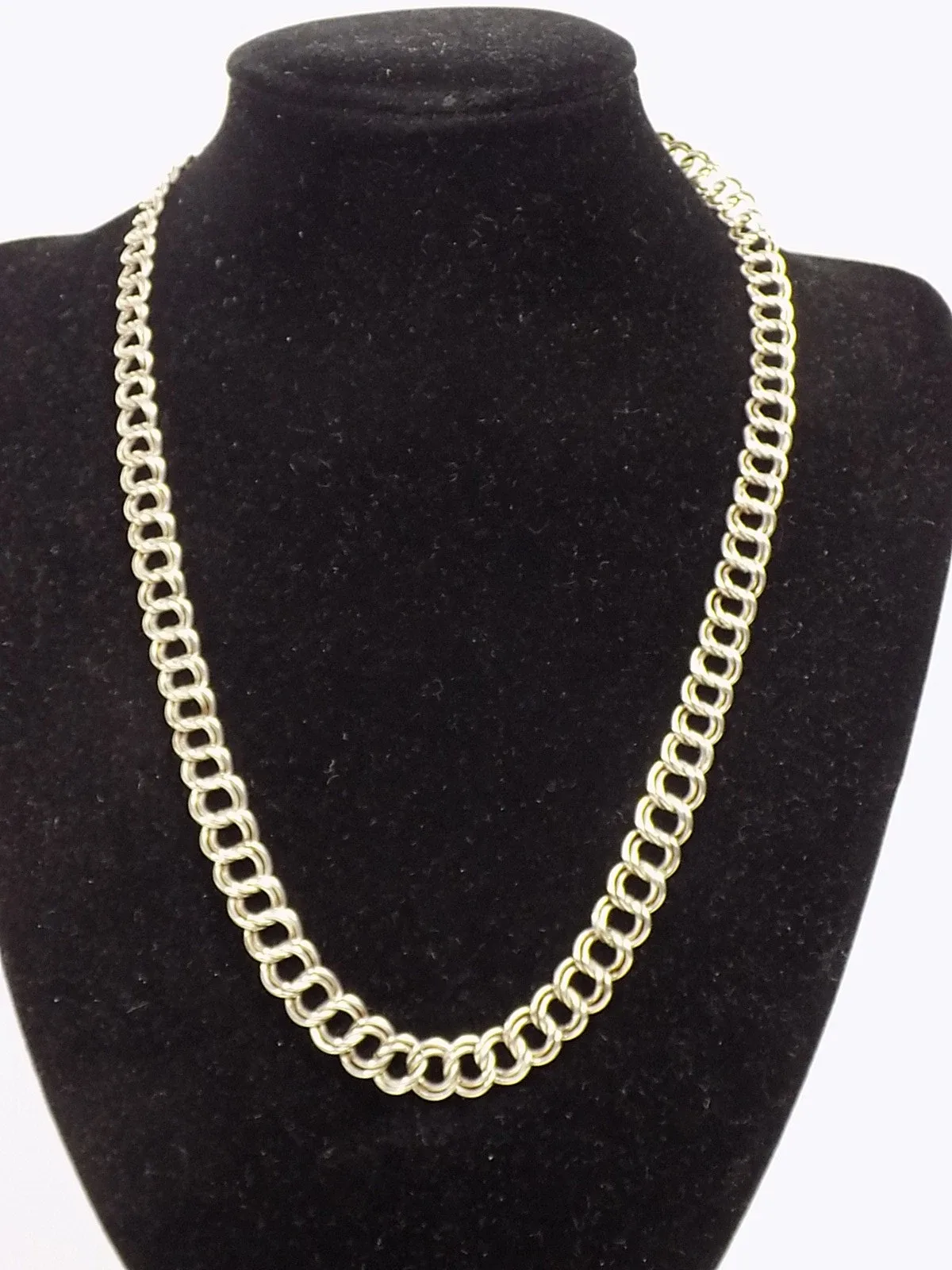 Vintage edle Halskette Kette 925er Silber Designschmuck unisex