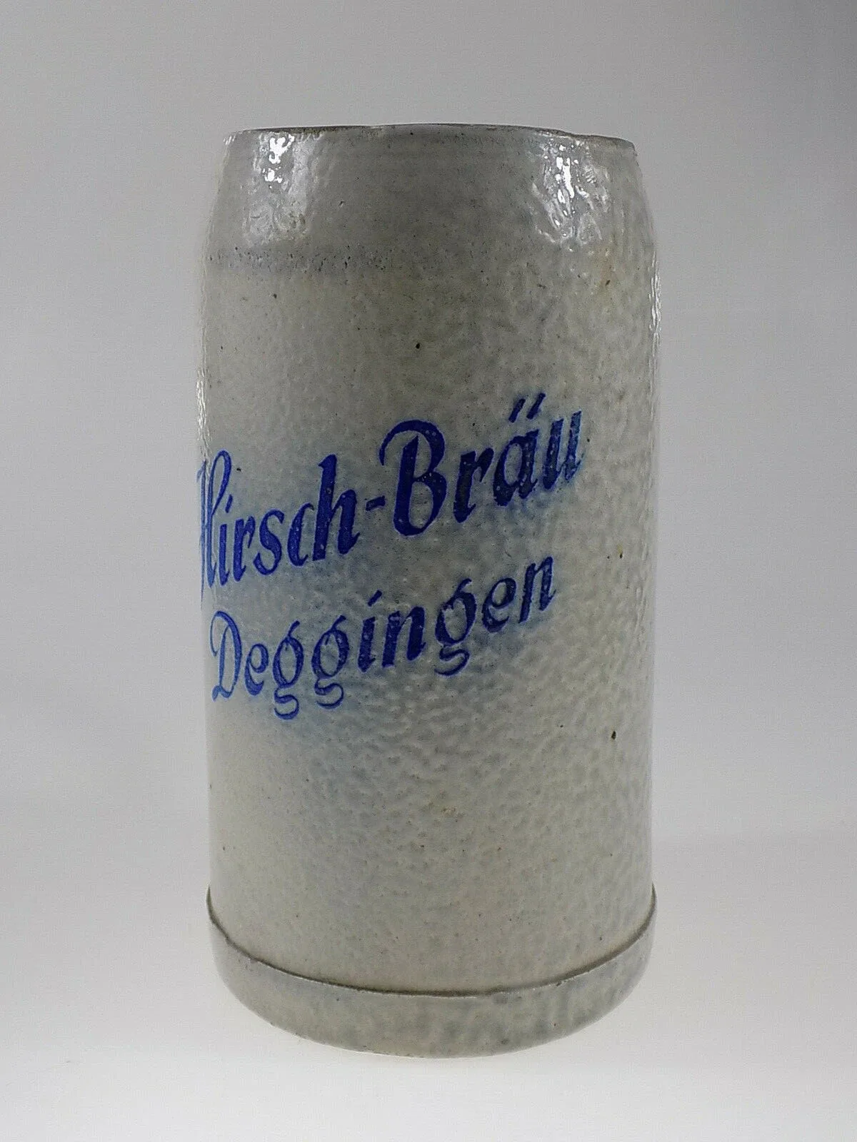 Alter Steinkrug Bierkrug Hirsch-Bräu Deggingen 1 Liter Maßkrug 20.JHD