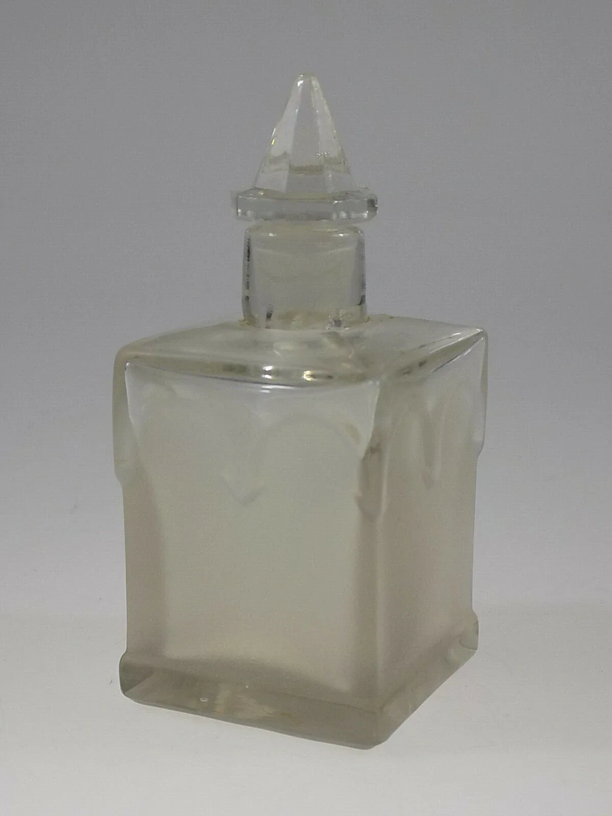 Vintage Antikes Parfümflakon Flakon Glas Stöpsel Schliff Orientalisch 20.JHD