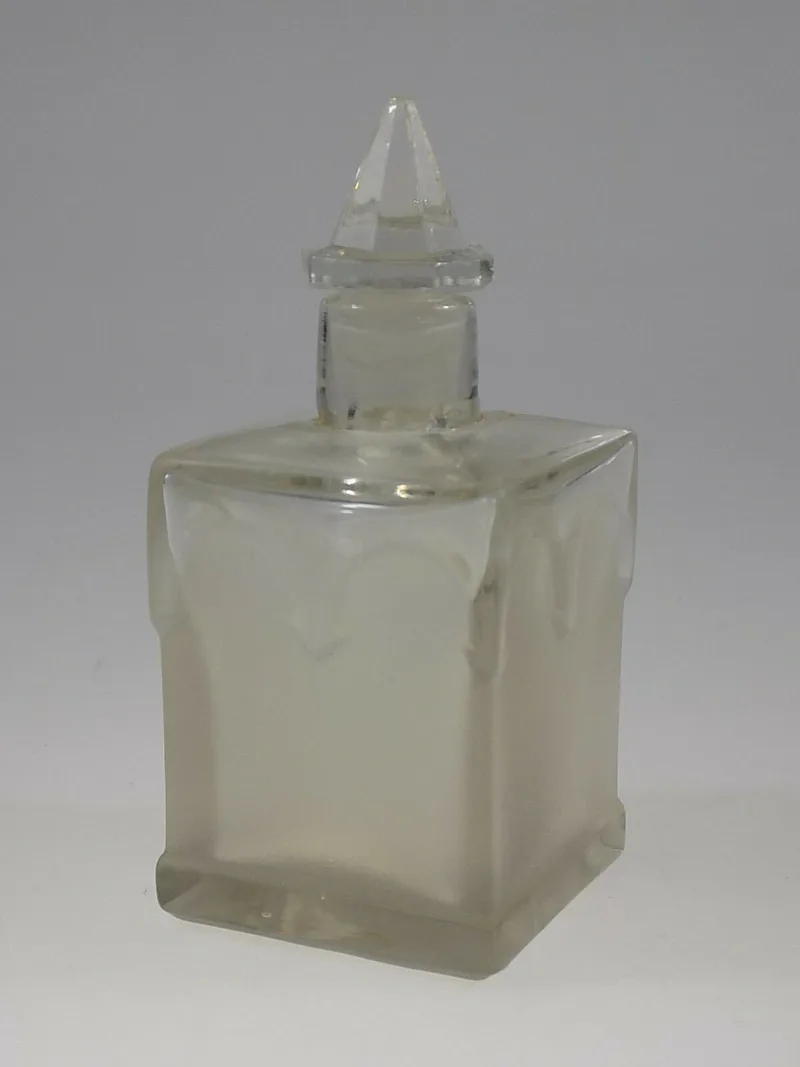 Vintage Antikes Parfümflakon Flakon Glas Stöpsel Schliff Orientalisch 20.JHD