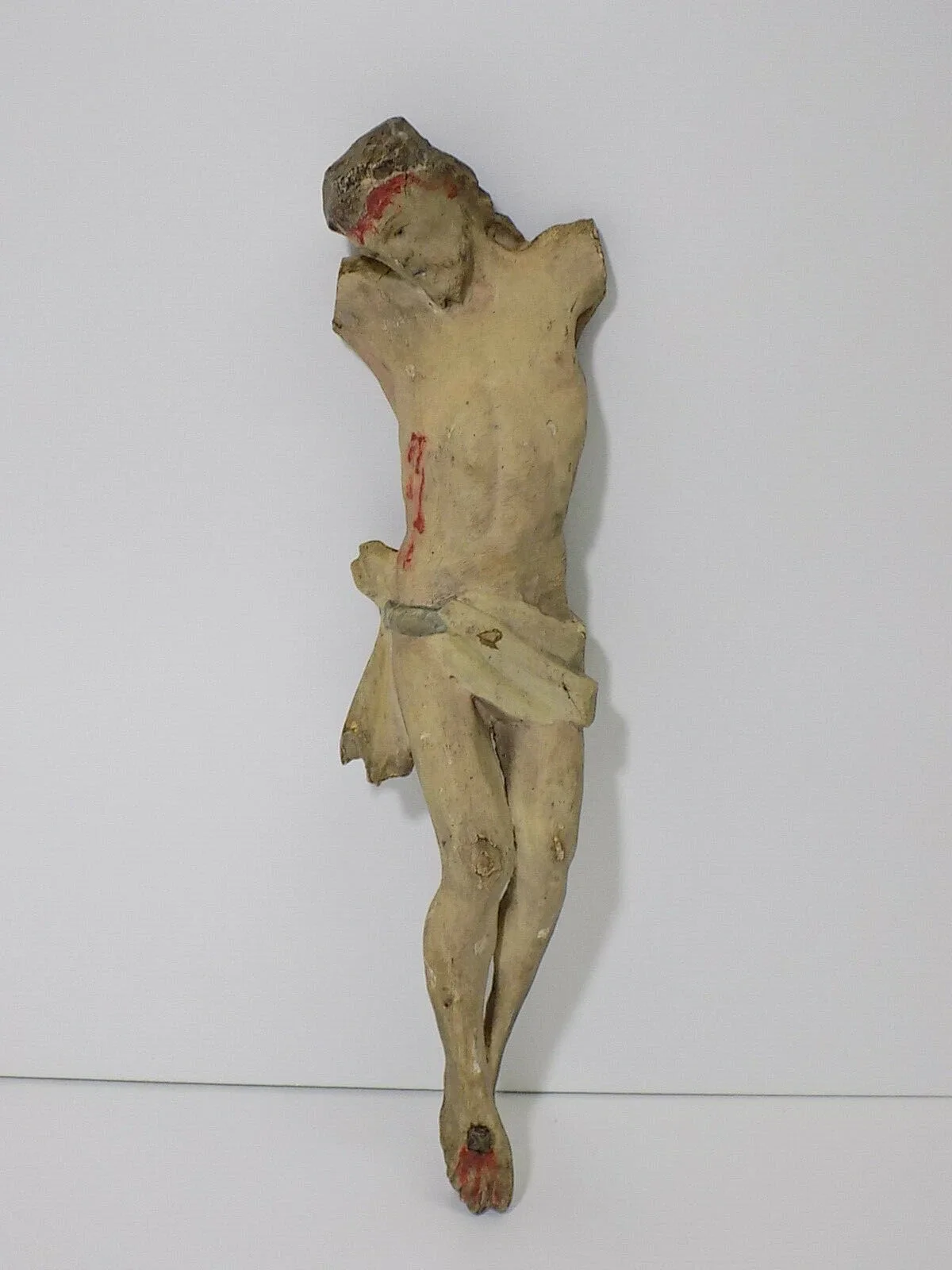 Barocke Sakrale Figur Jesus Christus Holz Korbus Geschnitzt 19.JHD