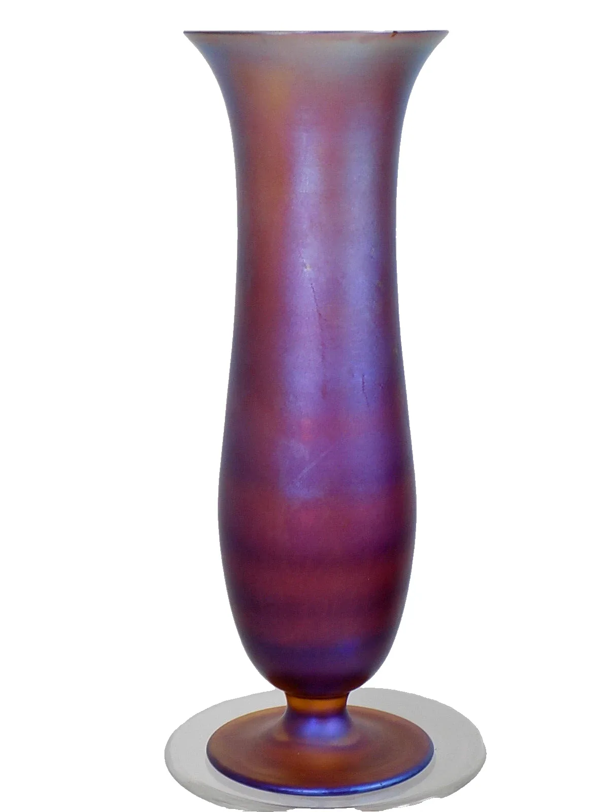 Vintage Art Deco WMF Myra Vase Irisierend Lila Blau Bauhaus Design 20.JHD