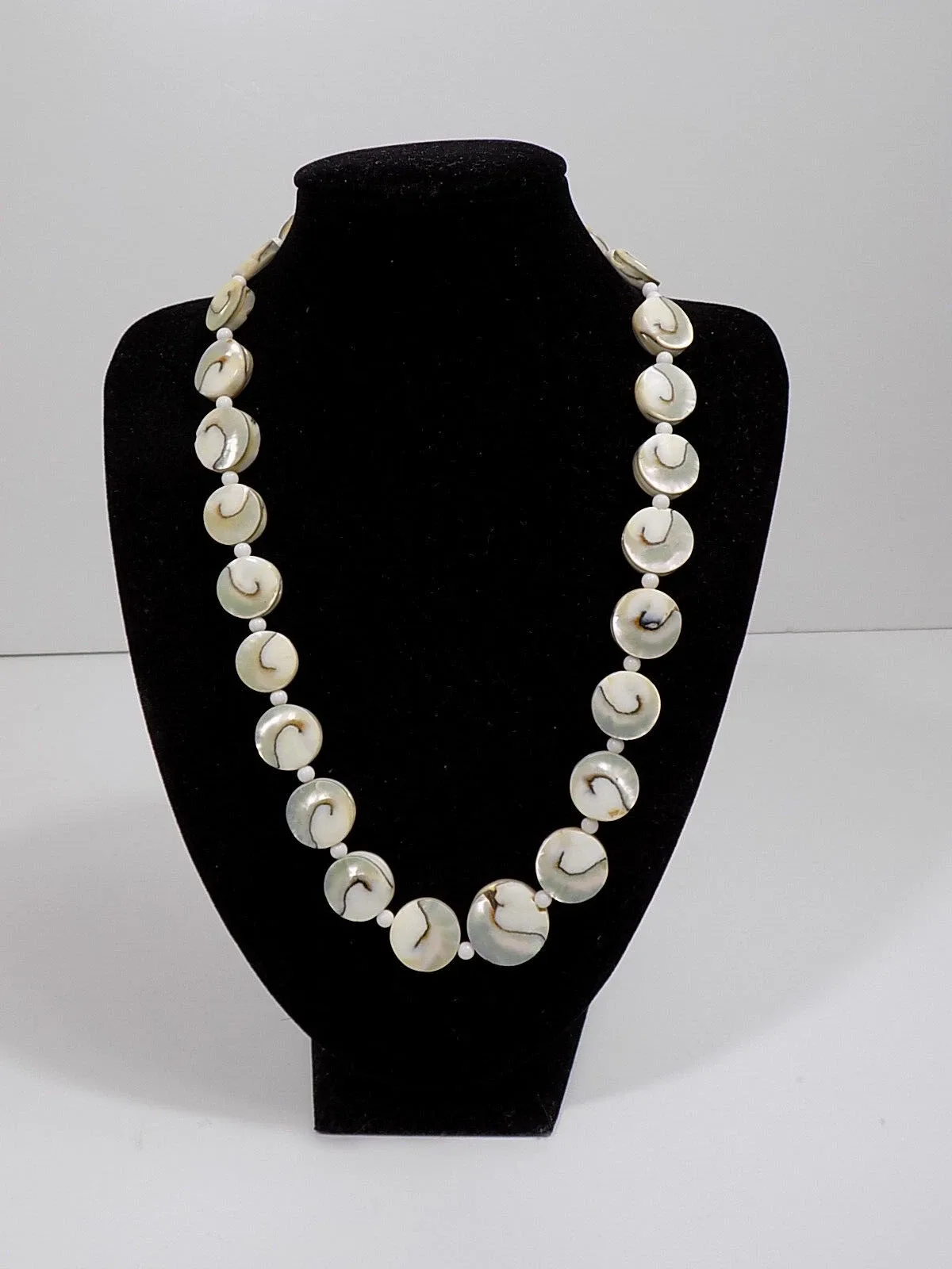 Vintage See Jaspis gemstone necklace Damen Halskette Designschmuck Lang 58 cm