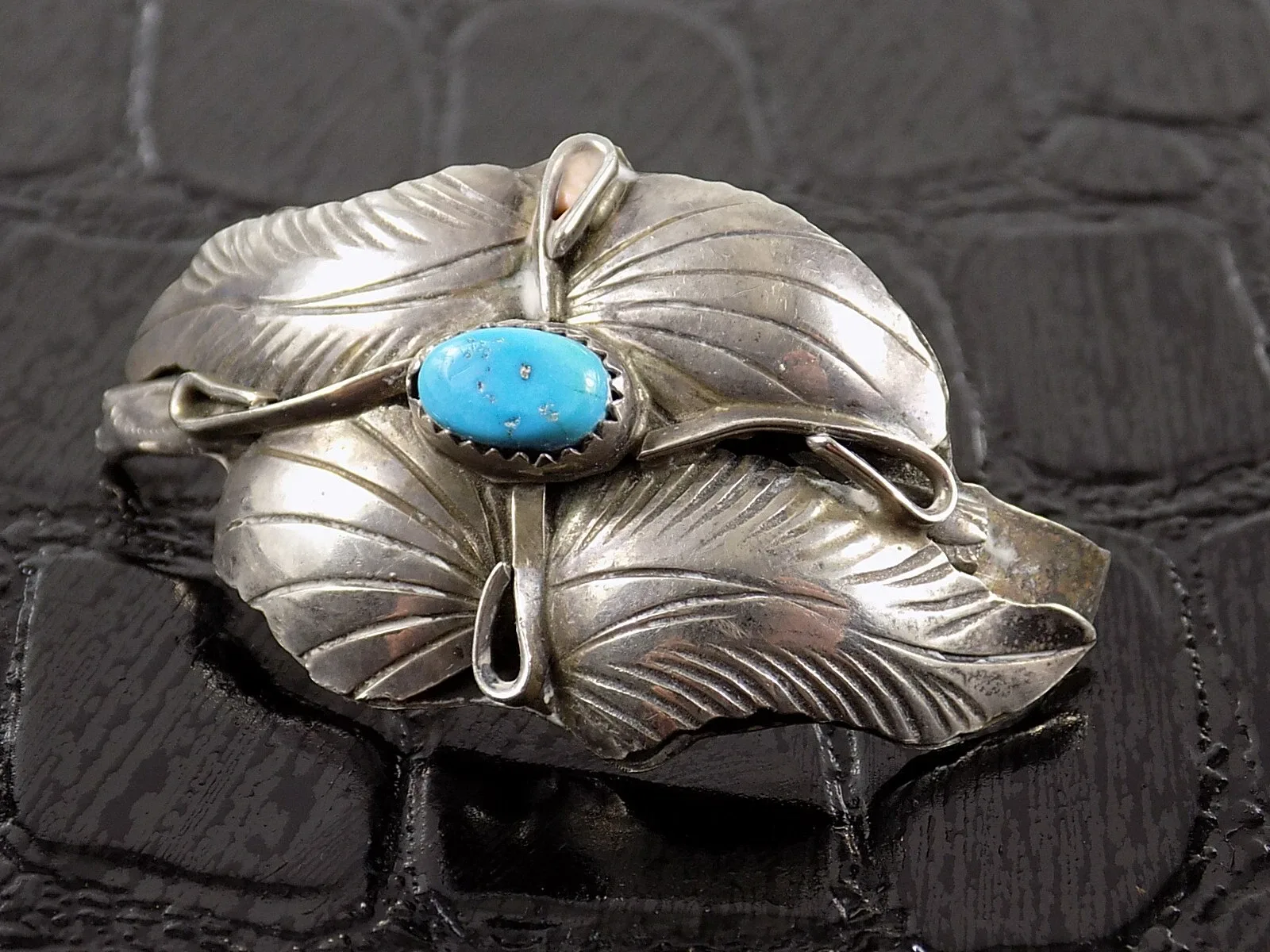 Vintage Silberschmuck M.Thomas jr Navajo Sterling Silber Türkis Schmuck 20.JHD
