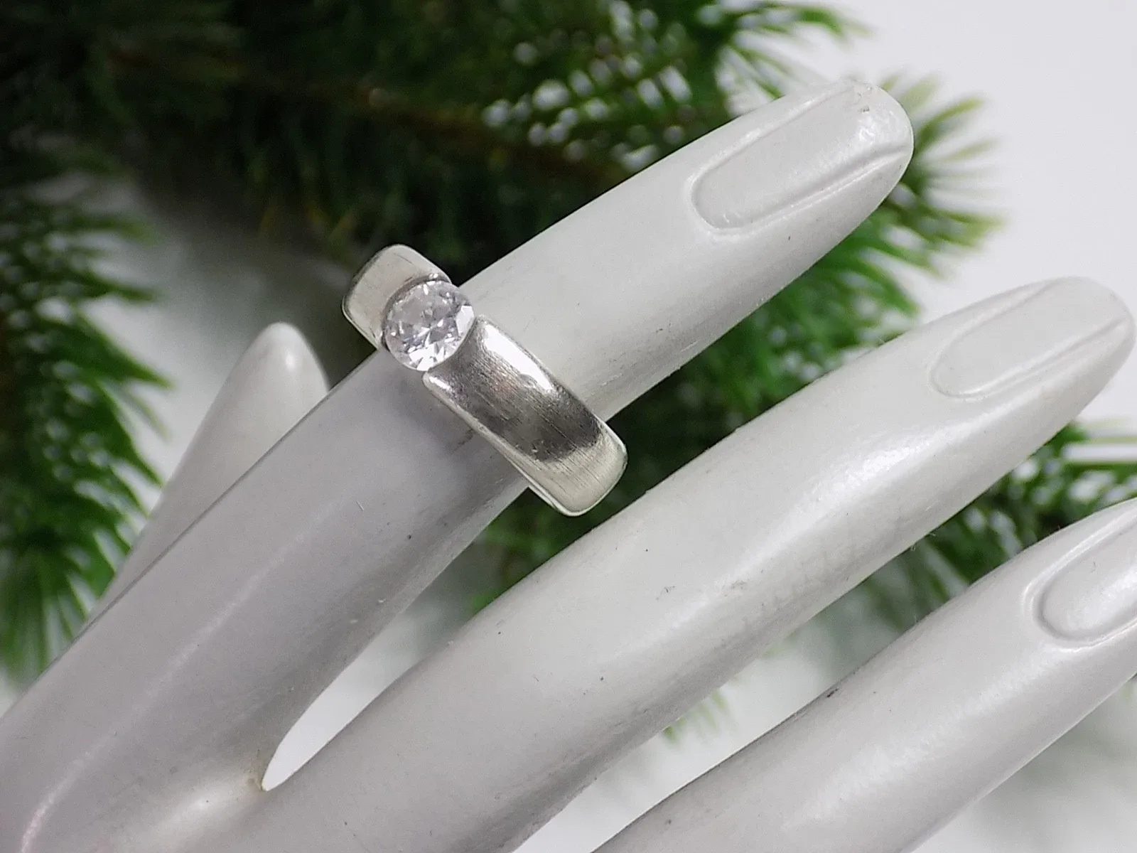 Designring Skielka 925er Sterling Silber mit Zirkonia massiv Designschmuck