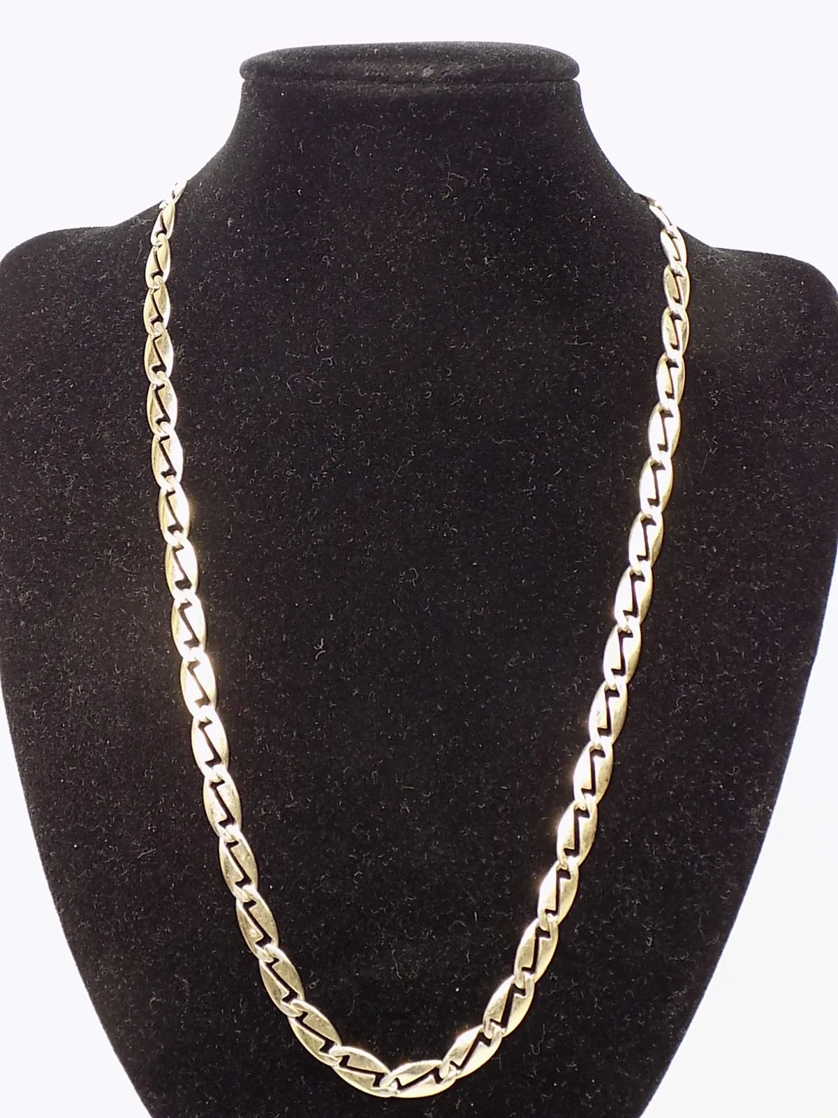 Schöne elegante vintage Halskette Zopfmuster 925er Silber Designschmuck unisex
