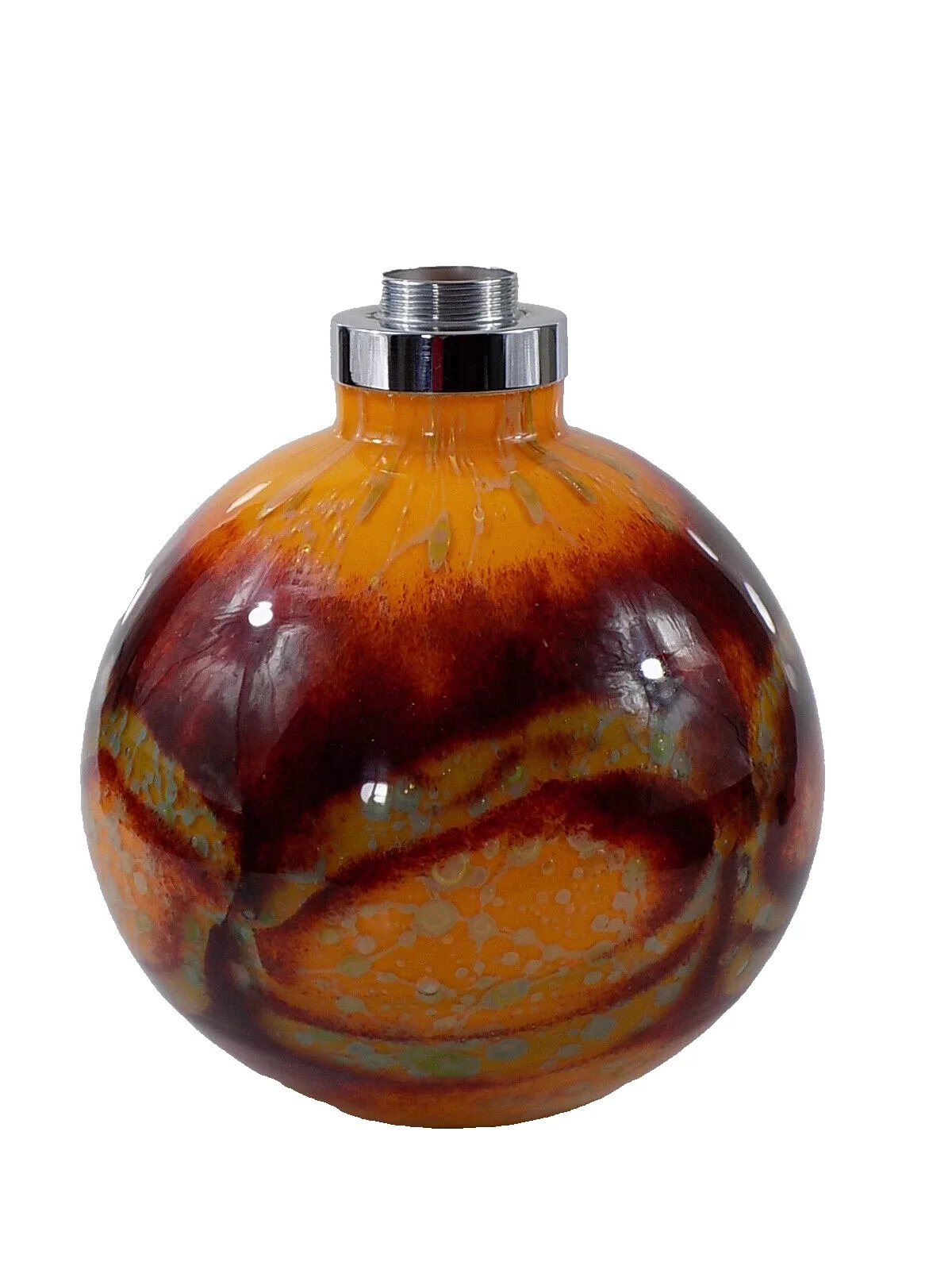 VINTAGE WMF IKORA ART DECO LAMPENFUß ORANGE CRAQUELE BAUHAUS DESIGN 20.JHD