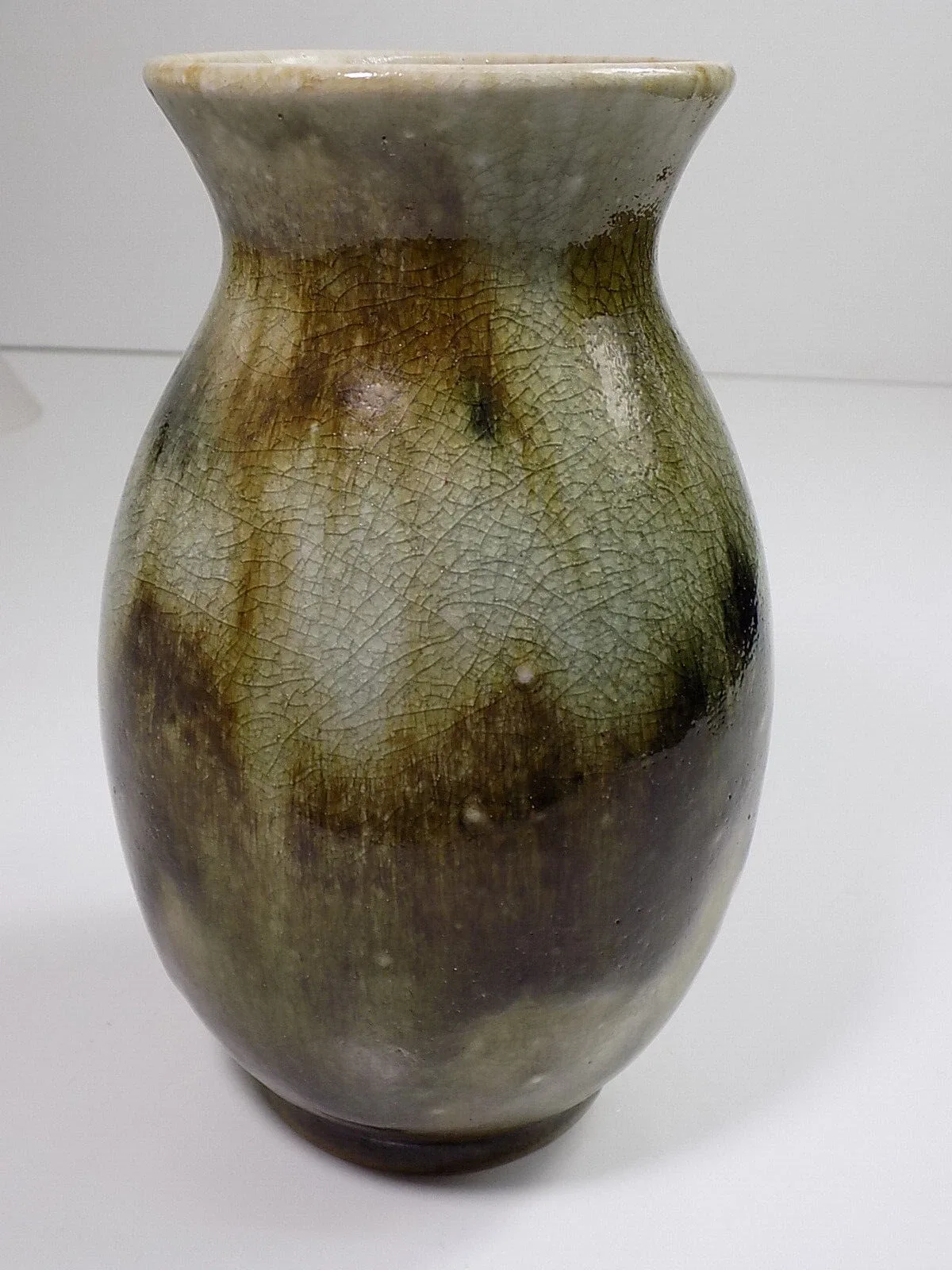 Art Deco WMF Keramik Vase Gerda Conitz Turmmarke Glasur Ochsenblut Craquelé 20cm