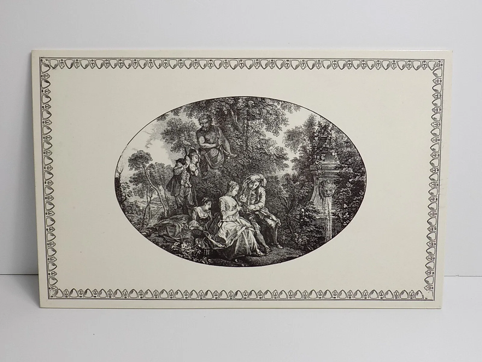 Sarreguemines Platte Regence U & Cie Barockmotiv Porzellan Laneret La Musique