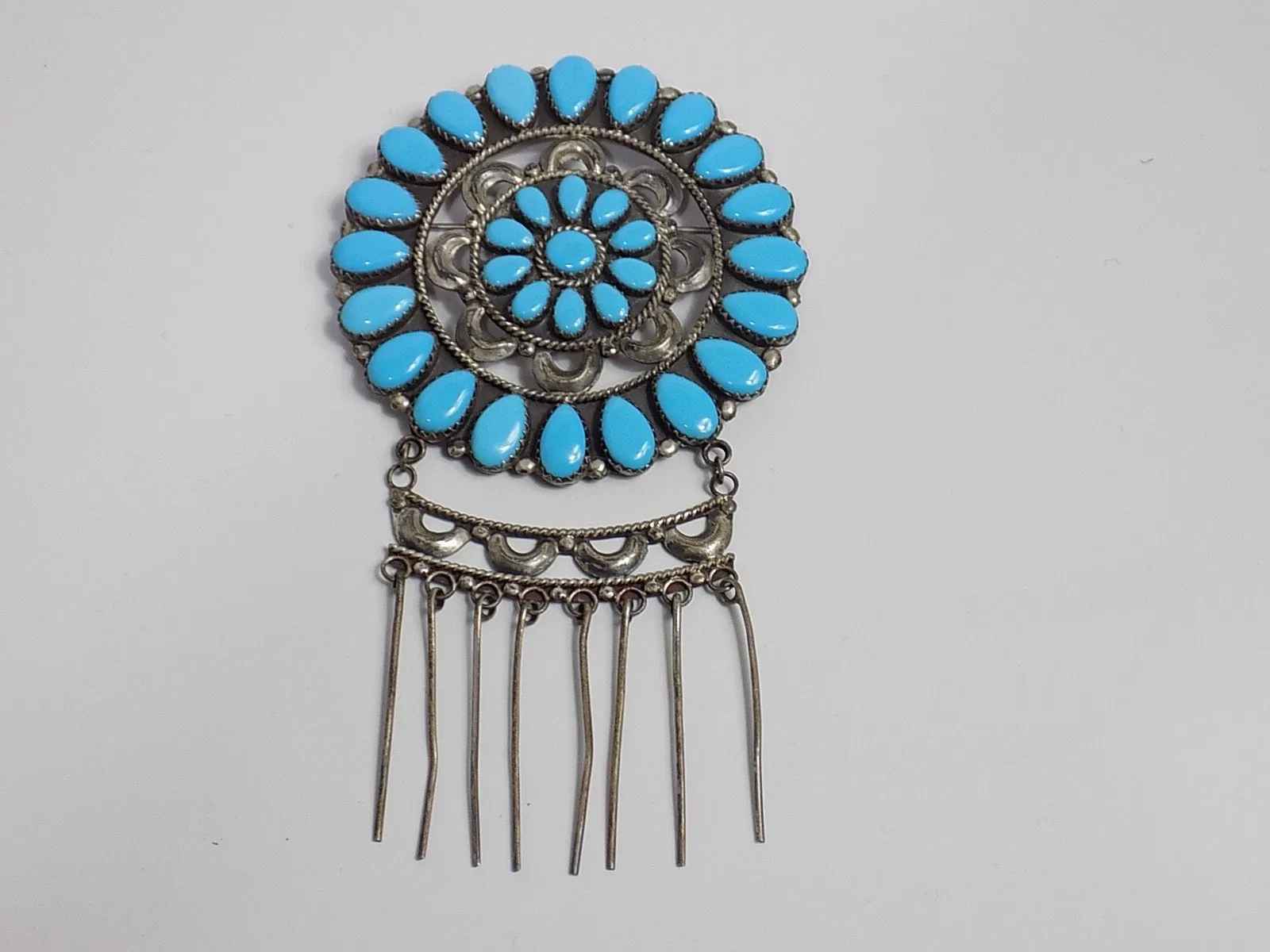 Original Navajo Brosche Sterling Silber Zuni Victor Moses American Nativo Arts