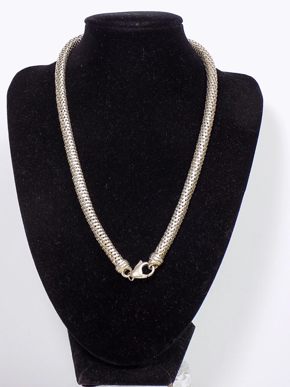 Vintage edle Halskette Schlangenkette 925er Silber Designschmuck unisex massiv