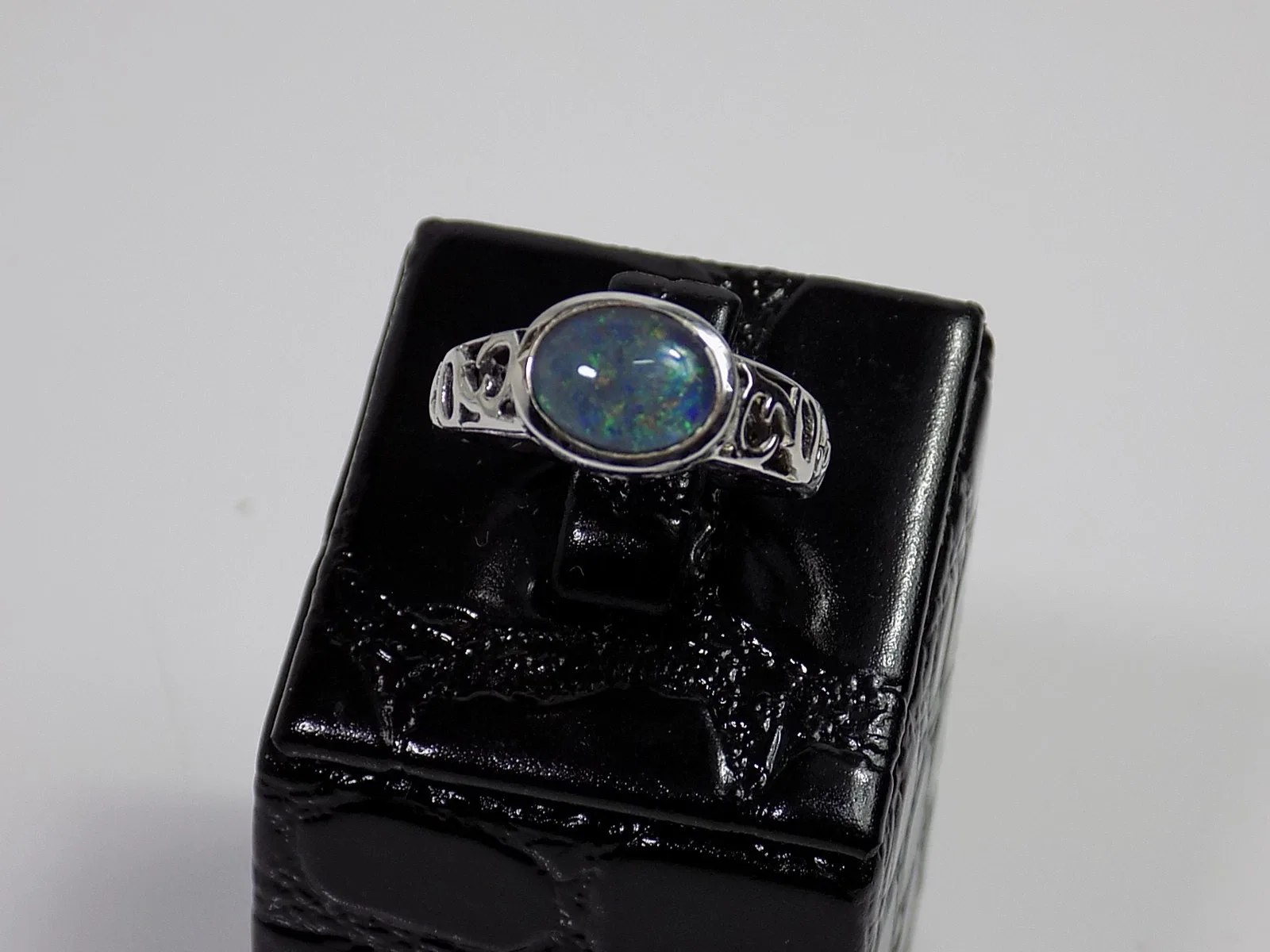 Designer Opal Blau Silberring 925er Silber Kerstin Michaelsen Designschmuck